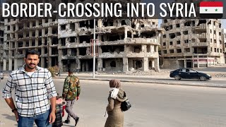 BORDERCROSSING INTO SYRIA BY LAND 🇸🇾  First Day in Damascus  Hindi [upl. by Osnofedli]