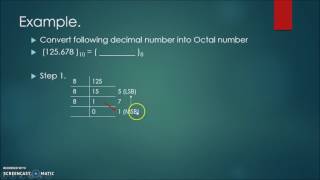 Decimal to Octal conversion [upl. by Benedikta]