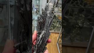 Antimony Ore from Wunig Mine gemstone crystalshop crystals stibnite [upl. by Neeven242]