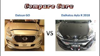 Komparasi I Daihatsu Ayla vs Datsun Go I Compare Cars [upl. by Netsirk83]