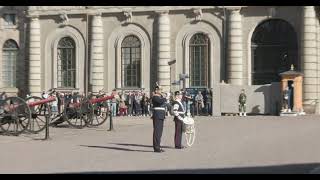 🇸🇪 Royal Swedish Forces drum amp bugle call demonstration at Royal Palace Stockholm yard [upl. by Aysab]