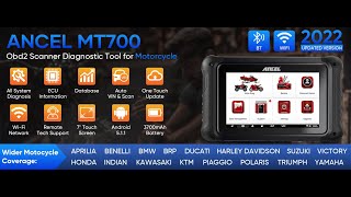 ANCEL MT700 Motorcycle Obd2 Scanner Diagnostic Tool [upl. by Hadria428]