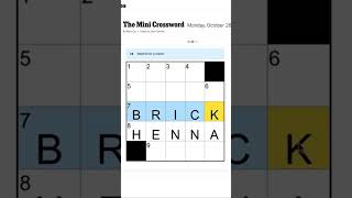 Oranje plays the NYT Mini Crossword for October 28 mini crossword shorts [upl. by Zindman884]