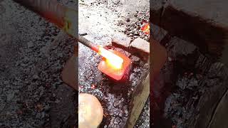 BlacksmithsTMT Bar Forgingquot forging making craft crafts shortsfeed shortvideo shorts [upl. by Ellevel557]