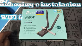 Adaptador WIFI 6 y Bluetooth Tplink AX1800  Archer TX20E [upl. by Kelcy]