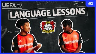 Jeremie Frimpong amp Amine Adli take on LANGUAGE LESSONS 💬 [upl. by Takken]