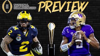 CFB National Championship Preview Can Penix Lead Washington to Victory [upl. by Amleht829]