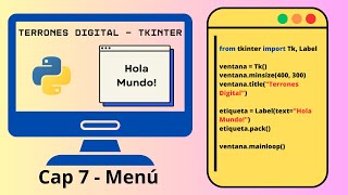 TKINTER  PYTHON  CAP 7  MENU [upl. by Aratahc]