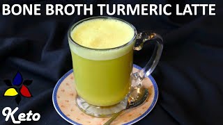 Keto Bone Broth Turmeric Latte Dairy Free Bulletproof Golden Bone Broth [upl. by Novyaj]