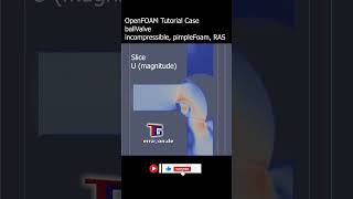 OpenFOAM CFD Tutorial case ballValve  slice magnitude [upl. by Retepnhoj]