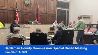 Hardeman County Commission Special Called Meeting  November 14 2024 [upl. by Buddie]