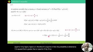 Chebyshevs Inequality [upl. by Naloc]