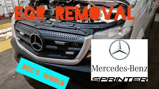 EGR REMOVAL on a mercedes sprinter [upl. by Greggs]