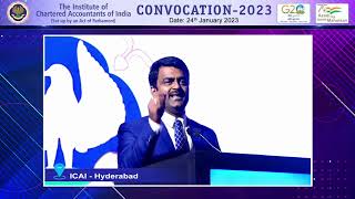 ICAI Convocation  Inaugural Session by CA Muppala Sreedhar [upl. by Irrac]