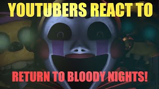 YOUTUBERS React to RETURN TO BLOODY NIGHTS  FUNNY MOMENTS  MasterMan [upl. by Airemat]