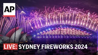 Sydney fireworks 2024 Watch Australia ring in the New Year [upl. by Einnoj]