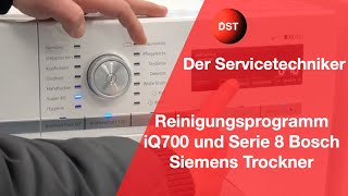 Das Spülprogramm bei einem Bosch Serie 8  Siemens IQ 700 Wärmepumpentrockner [upl. by Nongim819]