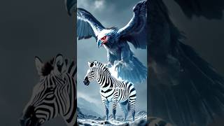 AI Vulture Meets Zebra Hybrid of the Wild aishorts zebra vulture hybridanimals fusionanimal [upl. by Necila]