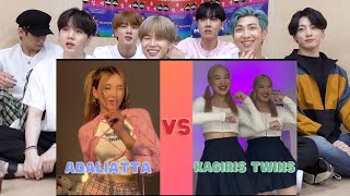 BTS REACTION Adaliatta Vs Kagiris Twins [upl. by Rollie798]