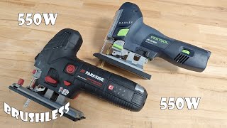 Festool PS 420 EBQ vs Parkside Performance PPSTK 550 A1 Jigsaw [upl. by Atiuqcir179]