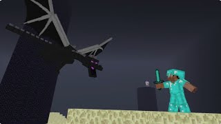 Defeating Ender Dragon  minecraft Rock smp [upl. by Quartet]