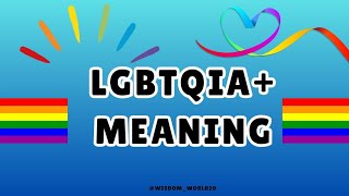 LGBTQIA Meaning Definition amp dictionary in EnglishWhat is LGBTQIA [upl. by Esilahs457]