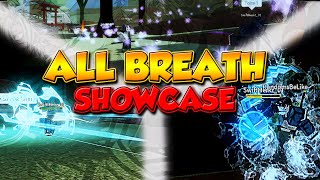 ALL BREATHING STYLE SHOWCASE IN DEMON SLAYER RPG 2  ROBLOX [upl. by Melone]