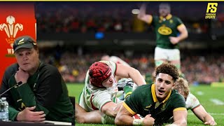 Rassie Erasmus reacts to Jordan Hendrikses performance against Wales [upl. by Tolley]