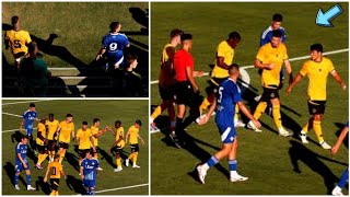 Daniel Podence sent off for punching Como defender as Wolves star Heechan was racially abused [upl. by Edialeda]