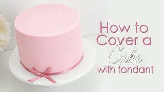 How to Prepare amp Cover a Cake with Icing  Fondant [upl. by Atikihs]