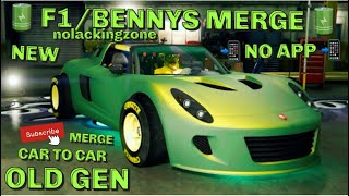 NEW GTA 5 ONLINE BENNYS MERGE GLITCH PS4 amp XBOX OLD GEN F1BENNYS ON ANY CARS CAR TO CAR MERGE [upl. by Gradeigh]