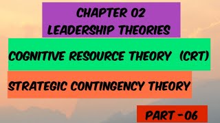 cognitive resource theory CRT and strategic Contingency theory cruxofeducation [upl. by Killie535]