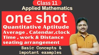 One Shot Series  Quantitative Aptitude  Applied Maths Class 11  Gaur Classes [upl. by Uhile]