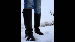 Wesco boots stomp snow [upl. by Etak]