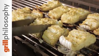 Grilled cod recipe with skordalia on charcoals  Grill philosophy [upl. by Ennaecarg540]