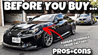 LEXUS RCF Pros amp Cons  Ultimate Buyers Guide 1 Year Ownership [upl. by Nosiram]