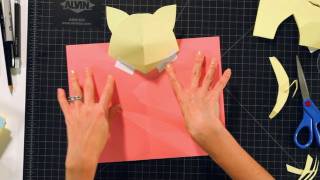 How to Make a Kitten Head PopUp Card  PopUp Cards [upl. by Giffer383]