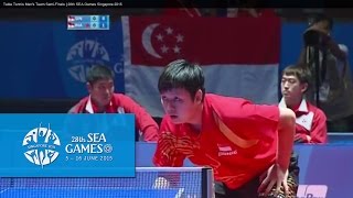 Table Tennis Mens Team SemiFinals Singapore vs Indonesia Match 2  28th SEA Games Singapore 2015 [upl. by Barfuss]