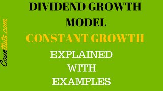 Dividend Growth Model  Gordon Growth Model Constant Growth  EXAMPLES [upl. by Zadack]