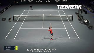 TIEBREAK  Daniil Medvedev Vs Roger Federer I Laver Cup Berlin Arena PS5 [upl. by Jehius]