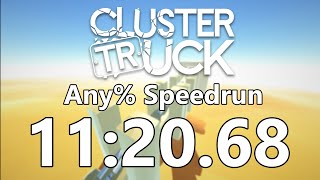 Clustertruck Any Speedrun in 1120683 World Record [upl. by Ahsiket]