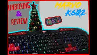 Tastatură pentru jocuri Marvo K602 UNBOXING amp REVIEW [upl. by Katusha]