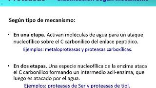 Biocatálisis Proteasas Bioquímica  Dra Gilda Vierci [upl. by Rosse]