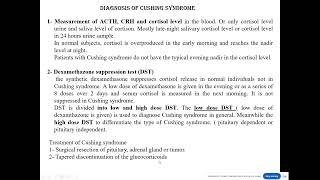 Use of glucocorticoids in diagnosis of Cushing syndrome [upl. by Hannon]