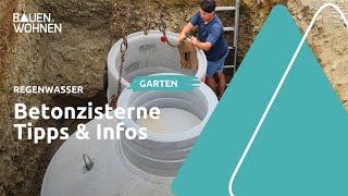 Betonzisterne Zisterne selbst einbauen [upl. by Henebry]