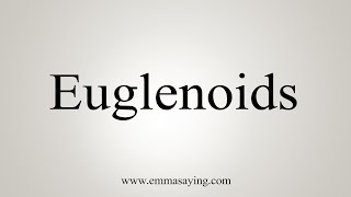 How To Say Euglenoids [upl. by Johannessen]