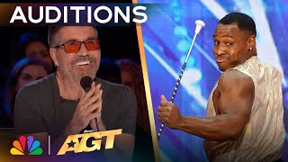 Phillip Lewis Brings the BEST Baton Simon Cowell Has Ever Seen  Auditions  AGT 2024 [upl. by Sawyer]