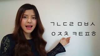 lesson 1 Korean consonants ကိုရီးယားဘာသာရဲ႕ အေျခခံ ဗ်ည္းမ်ား။ [upl. by Ttennaj]