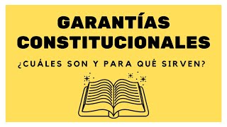 Garantías Constitucionales ¿Qué son y para qué sirven PERÚ [upl. by Avigdor408]