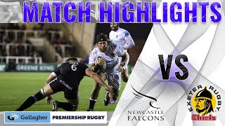 MATCH HIGHLIGHTS Newcastle Falcons v Exeter Chiefs [upl. by Cowen743]